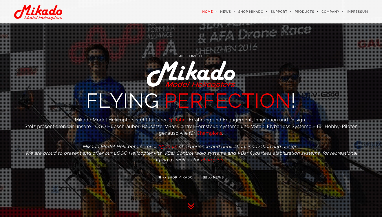 About Mikado · Mikado Model Helicopters GmbH • Germany
